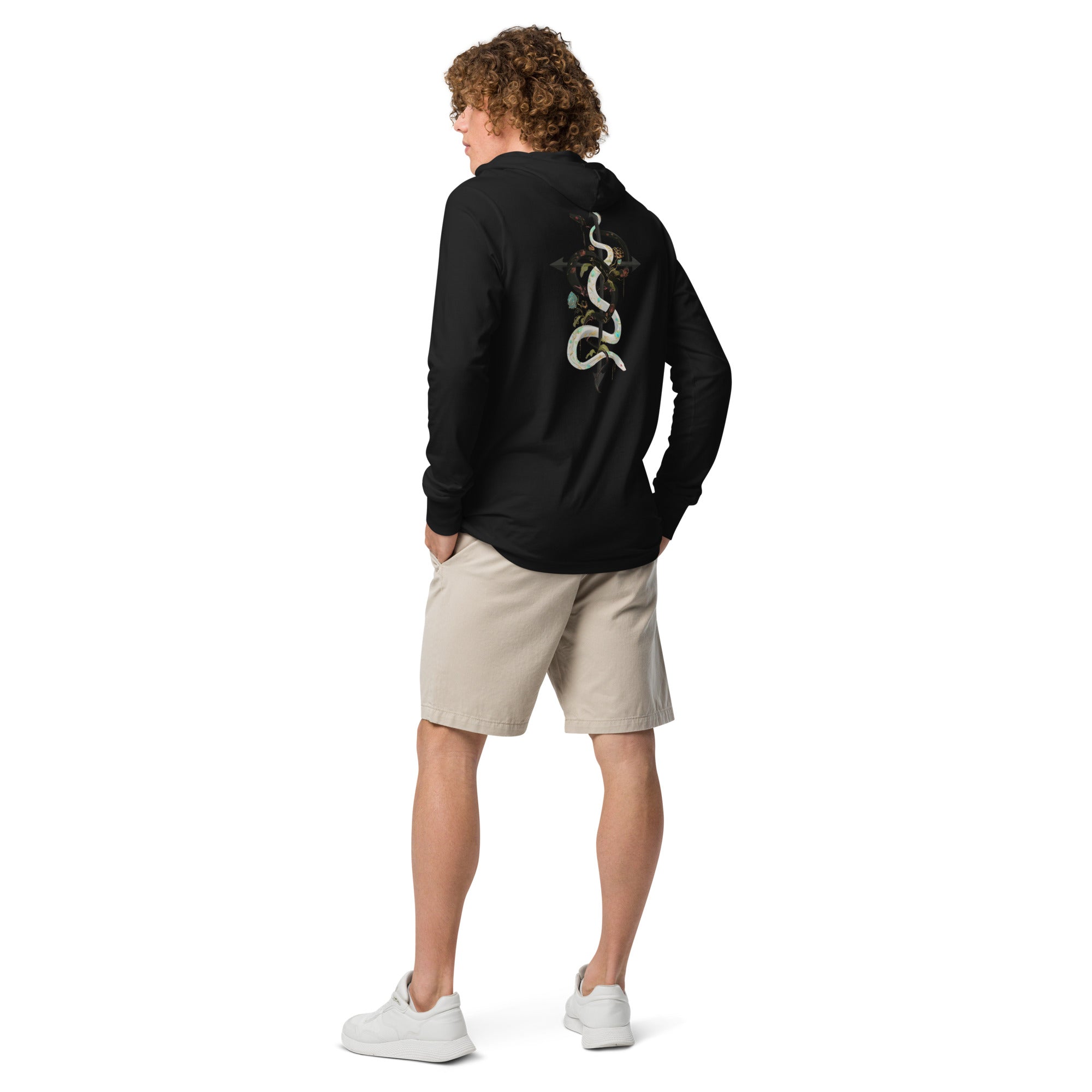 Serpent Cross long sleeve hooded tee