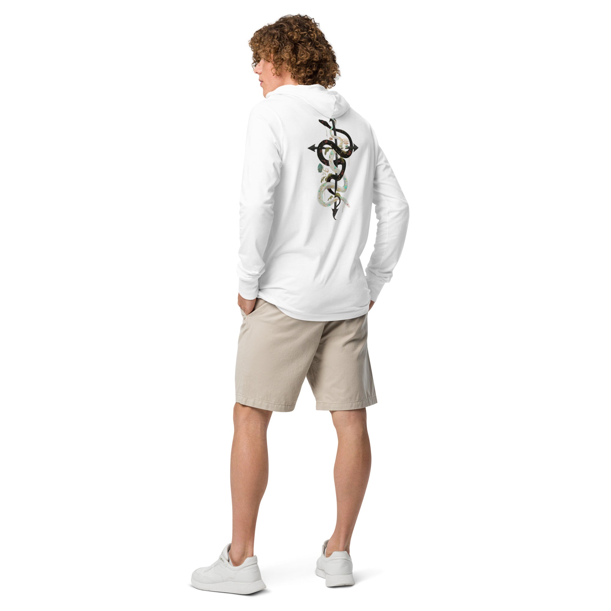 Serpent Cross long sleeve hooded tee