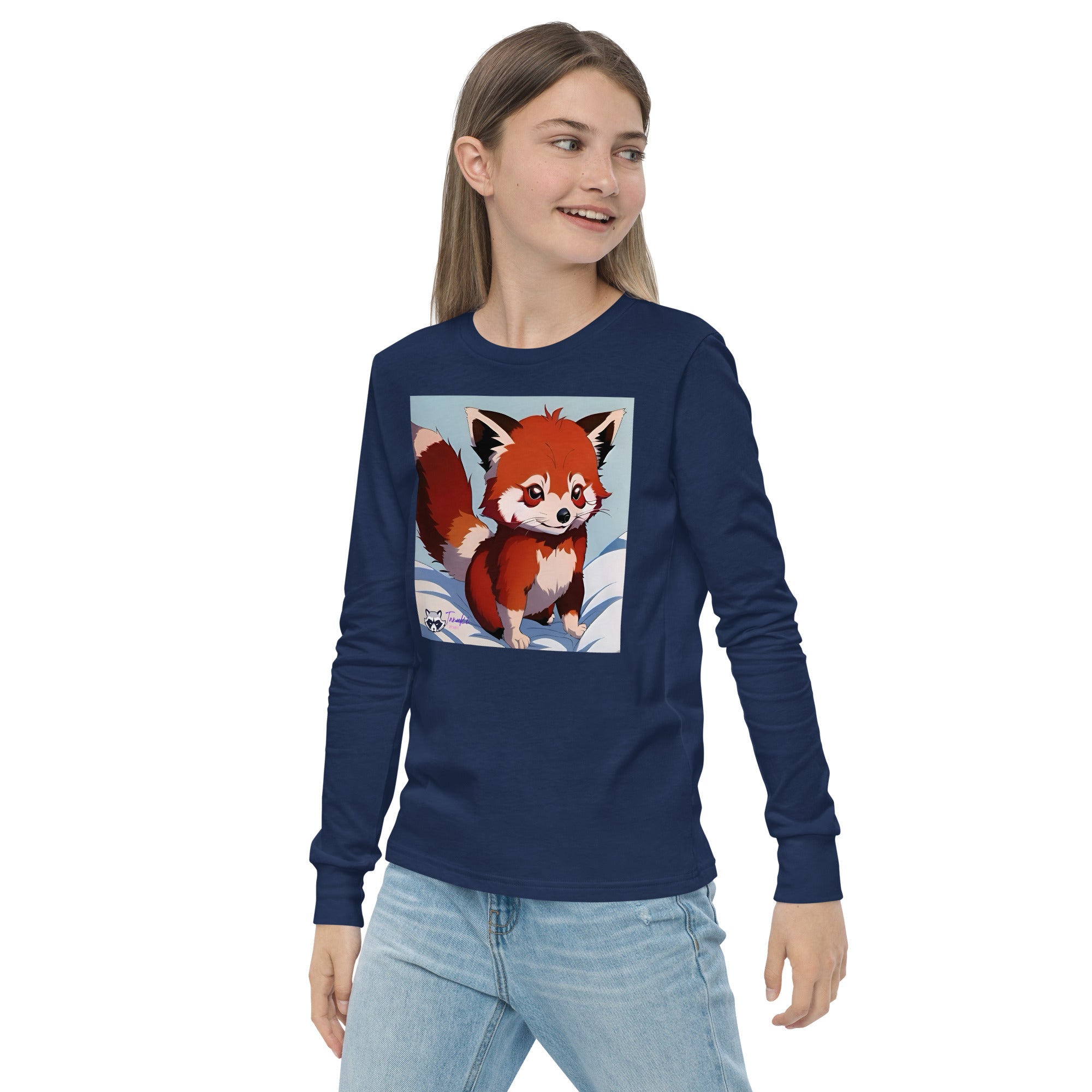 Red Panda Youth LS Tee