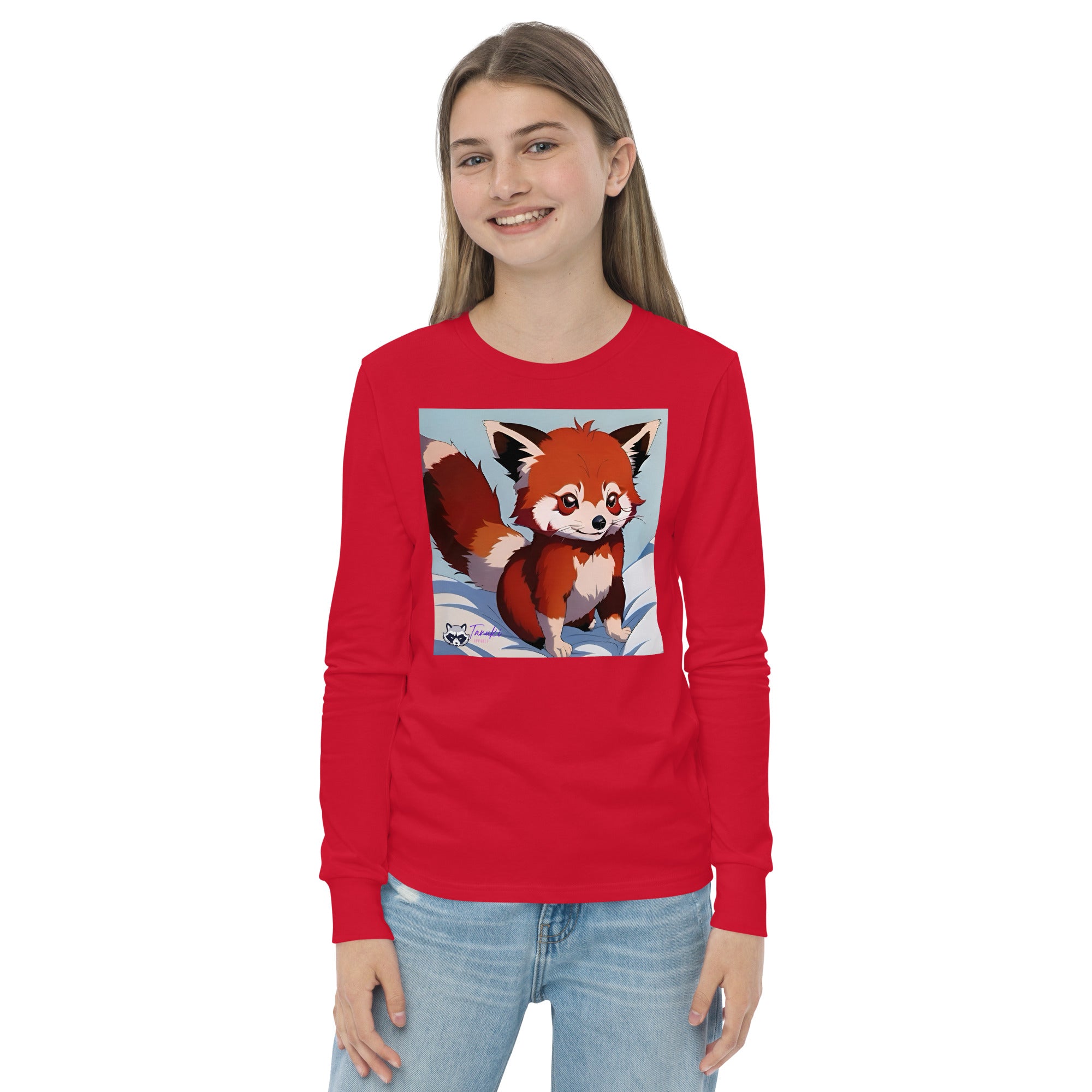 Red Panda Youth LS Tee