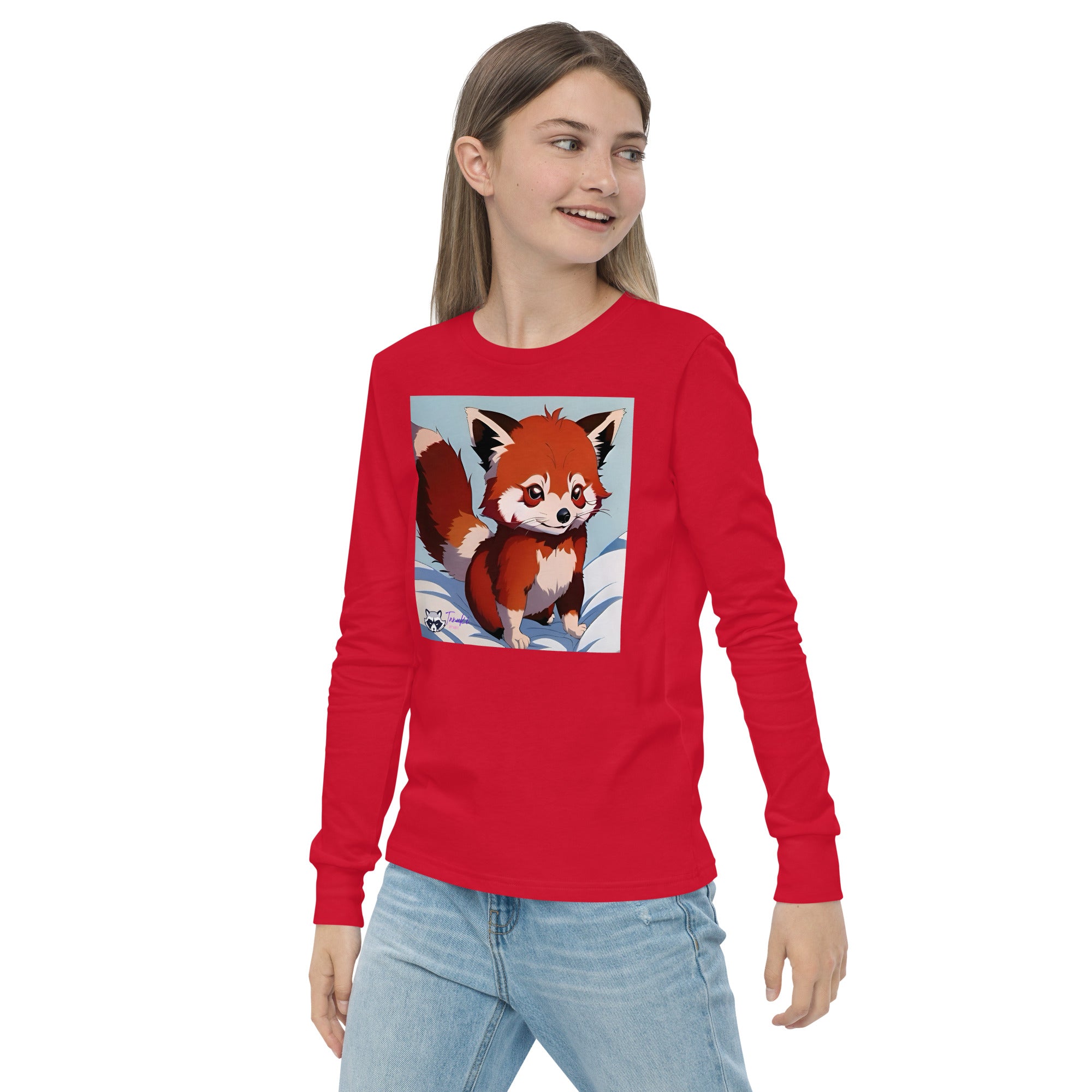 Red Panda Youth LS Tee