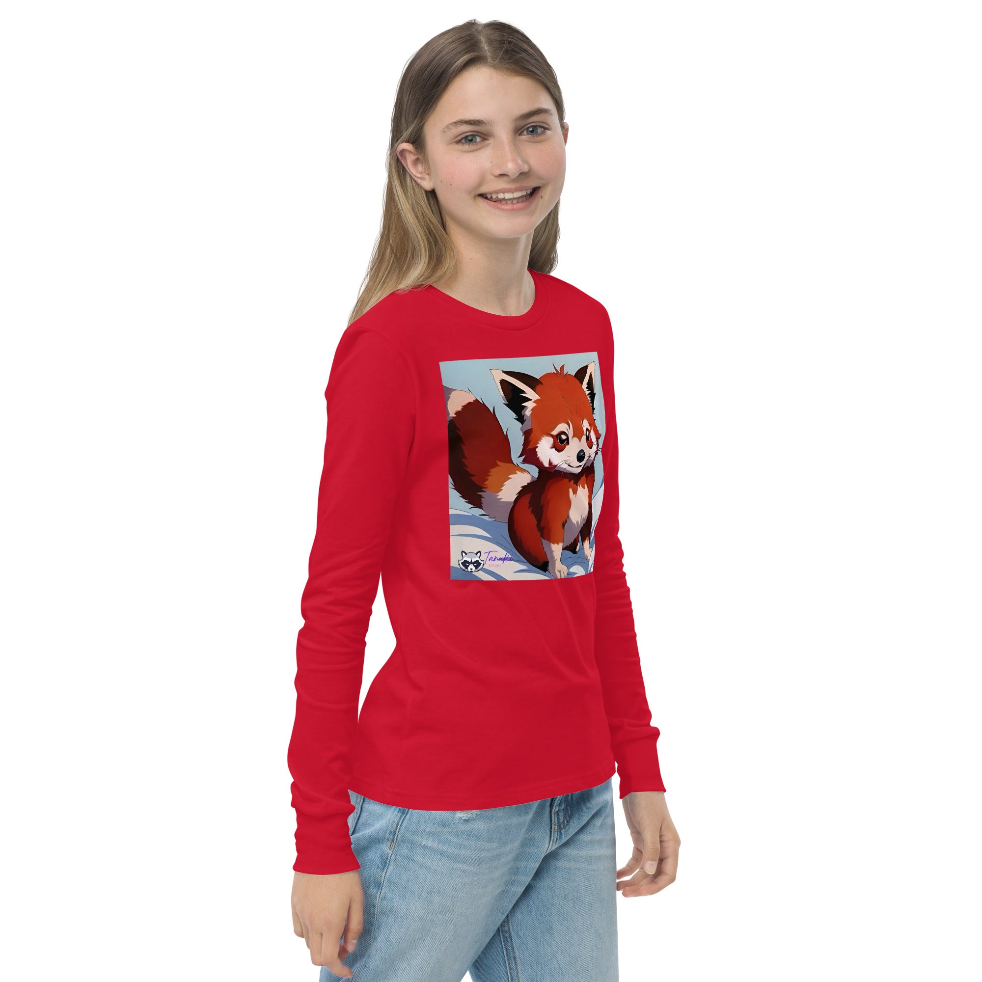 Red Panda Youth LS Tee